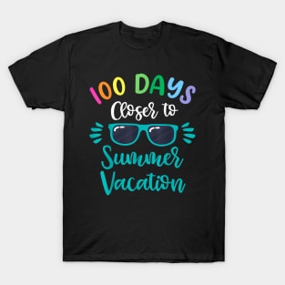 100 Days Of School Teacher Kids Summer Vacation T-Shirt